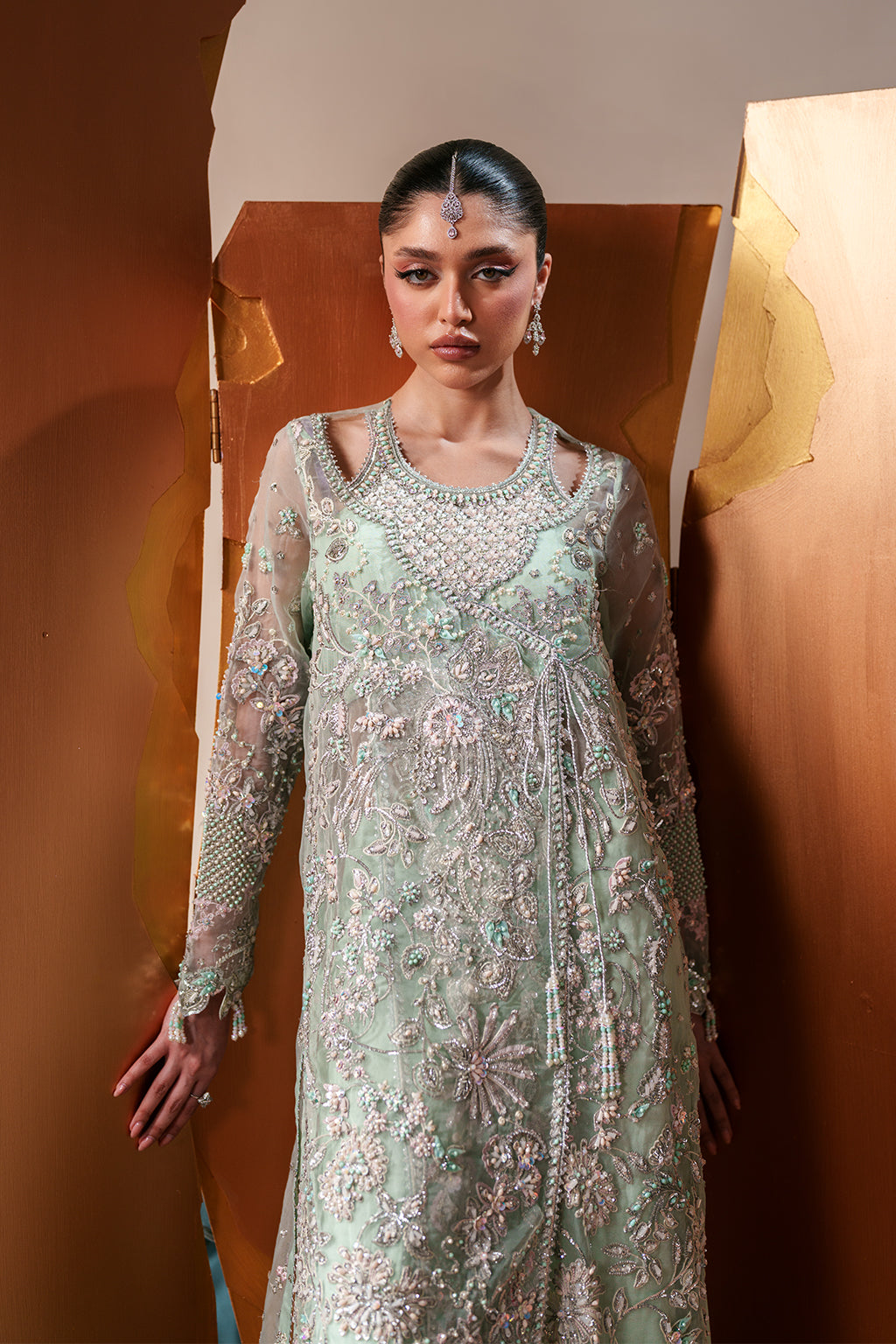 Emaan Adeel | Starlit Jewels Chiffon | Moonstone Gleam