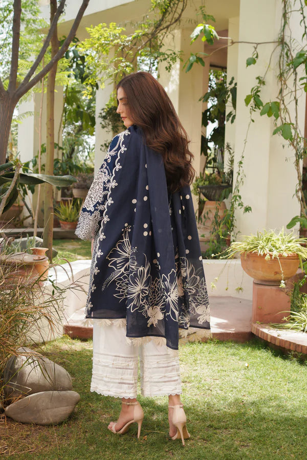 Manara | Embroidered Lawn | SAPPHIRE