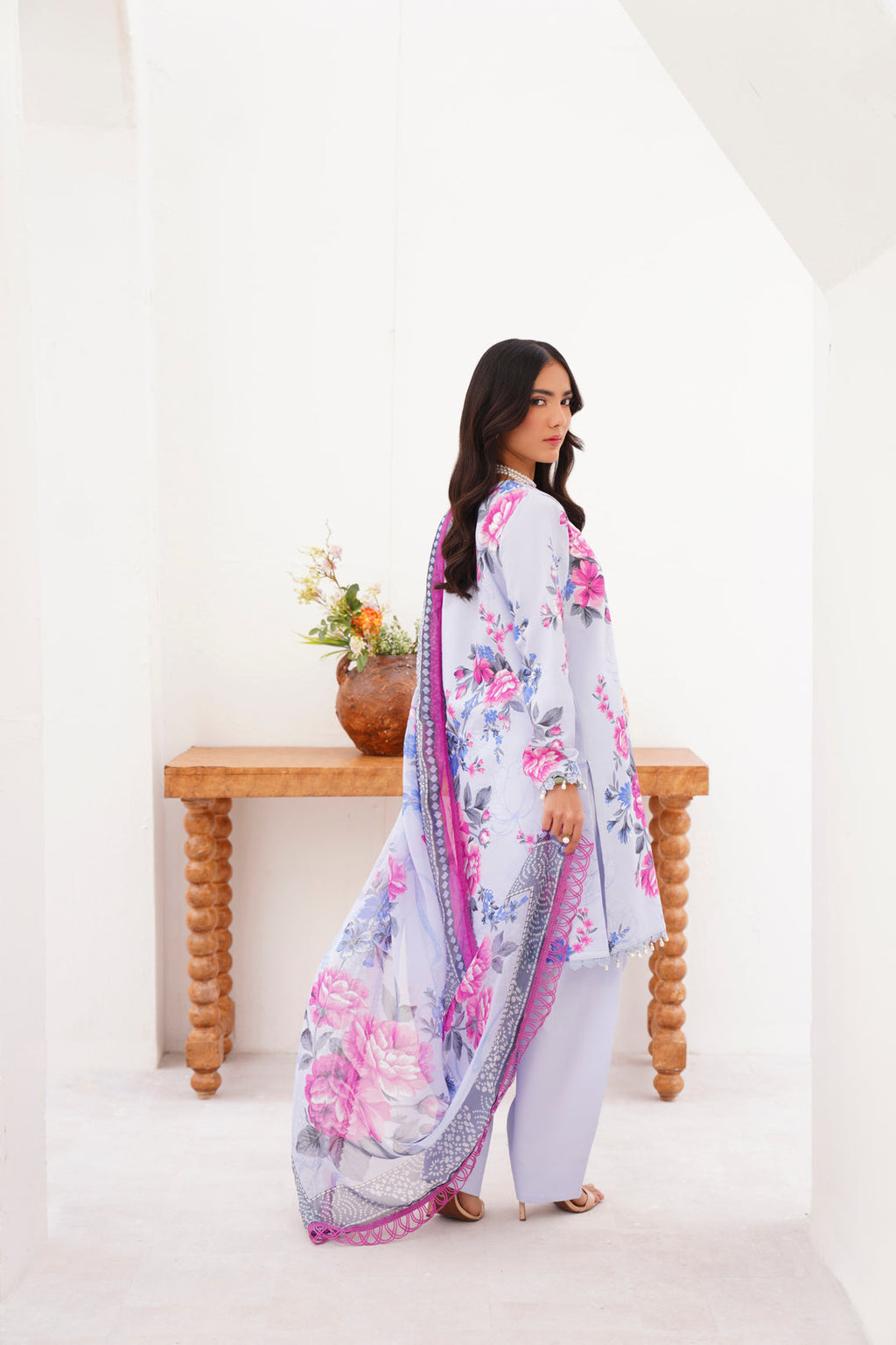 Naqsh | Floral Paradise Luxury Lawn '26 | Sable Elegance