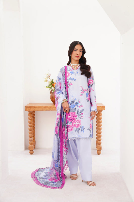 Naqsh | Floral Paradise Luxury Lawn '26 | Sable Elegance