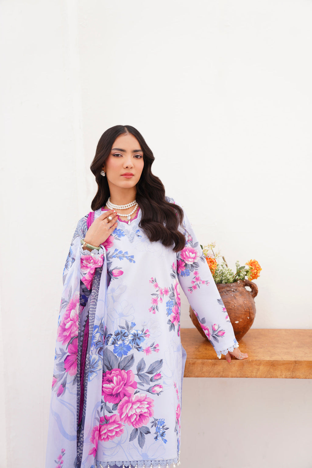 Naqsh | Floral Paradise Luxury Lawn '26 | Sable Elegance