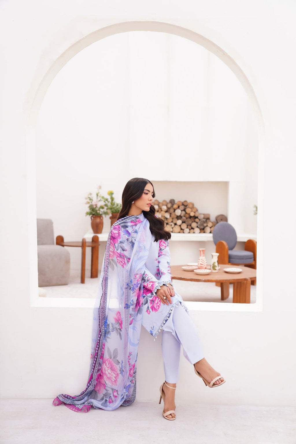Naqsh | Floral Paradise Luxury Lawn '26 | Sable Elegance