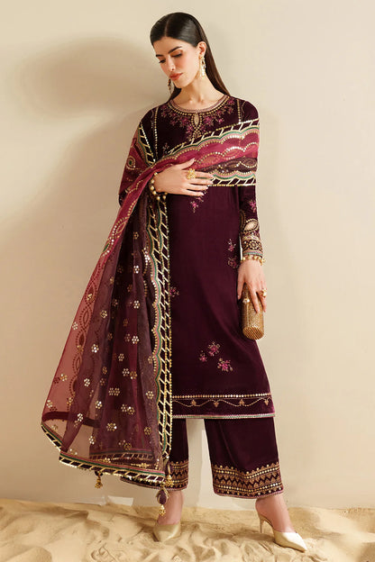 Jazmin | Embroidered Velvet | VVF D-4