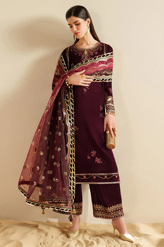 Jazmin | Embroidered Velvet | VVF D-4