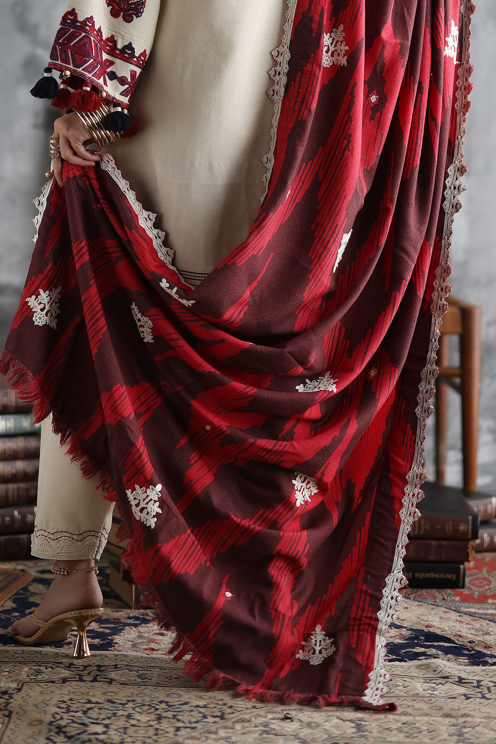 Gul Ahmad | Embroidered Printed Karandi Winter | AY-62012