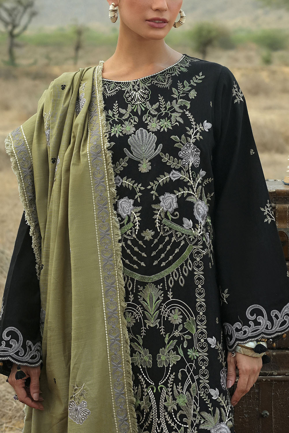 Gul Ahmad | Embroidered Khaddar Winter | K-62008