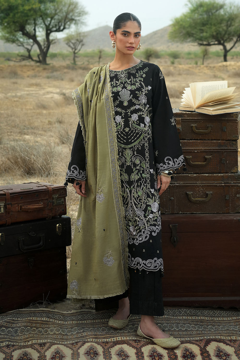 Gul Ahmad | Embroidered Khaddar Winter | K-62008