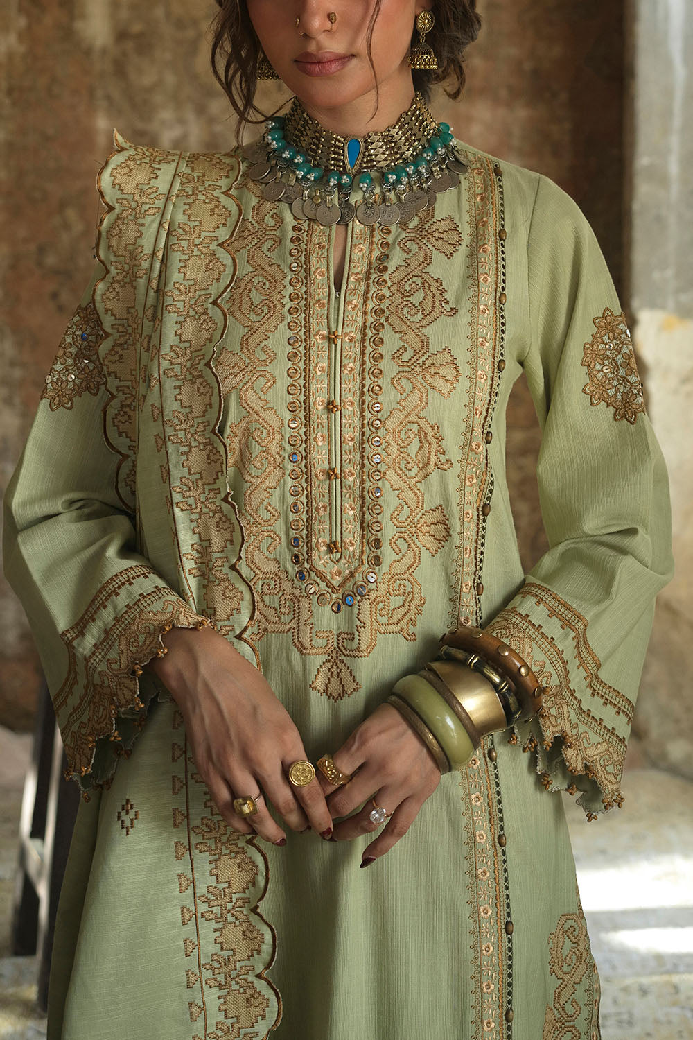 Gul Ahmad | Embroidered Khaddar Winter | K-62056