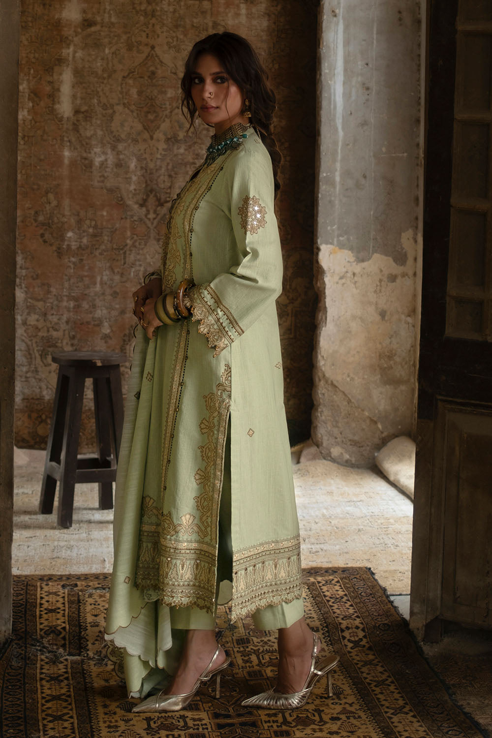 Gul Ahmad | Embroidered Khaddar Winter | K-62056