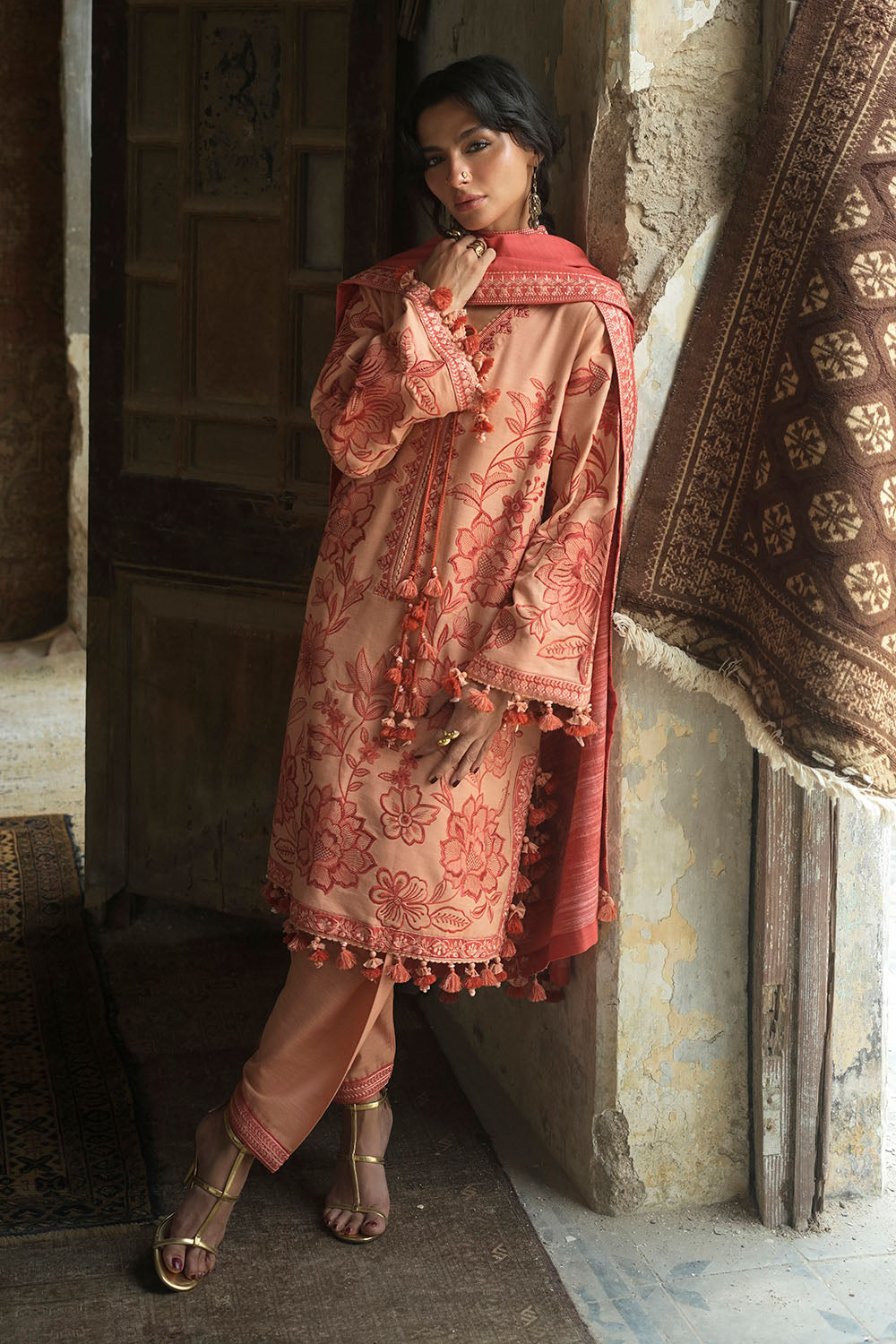 Gul Ahmad | Embroidered Khaddar Winter | K-62057