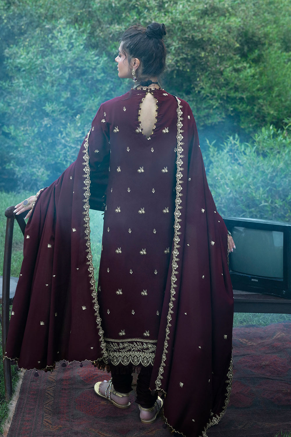 Gul Ahmad | Embroidered Khaddar Winter | AP-62001