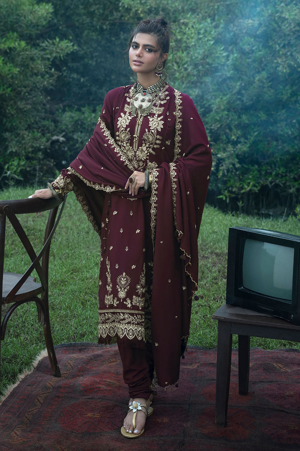 Gul Ahmad | Embroidered Khaddar Winter | AP-62001