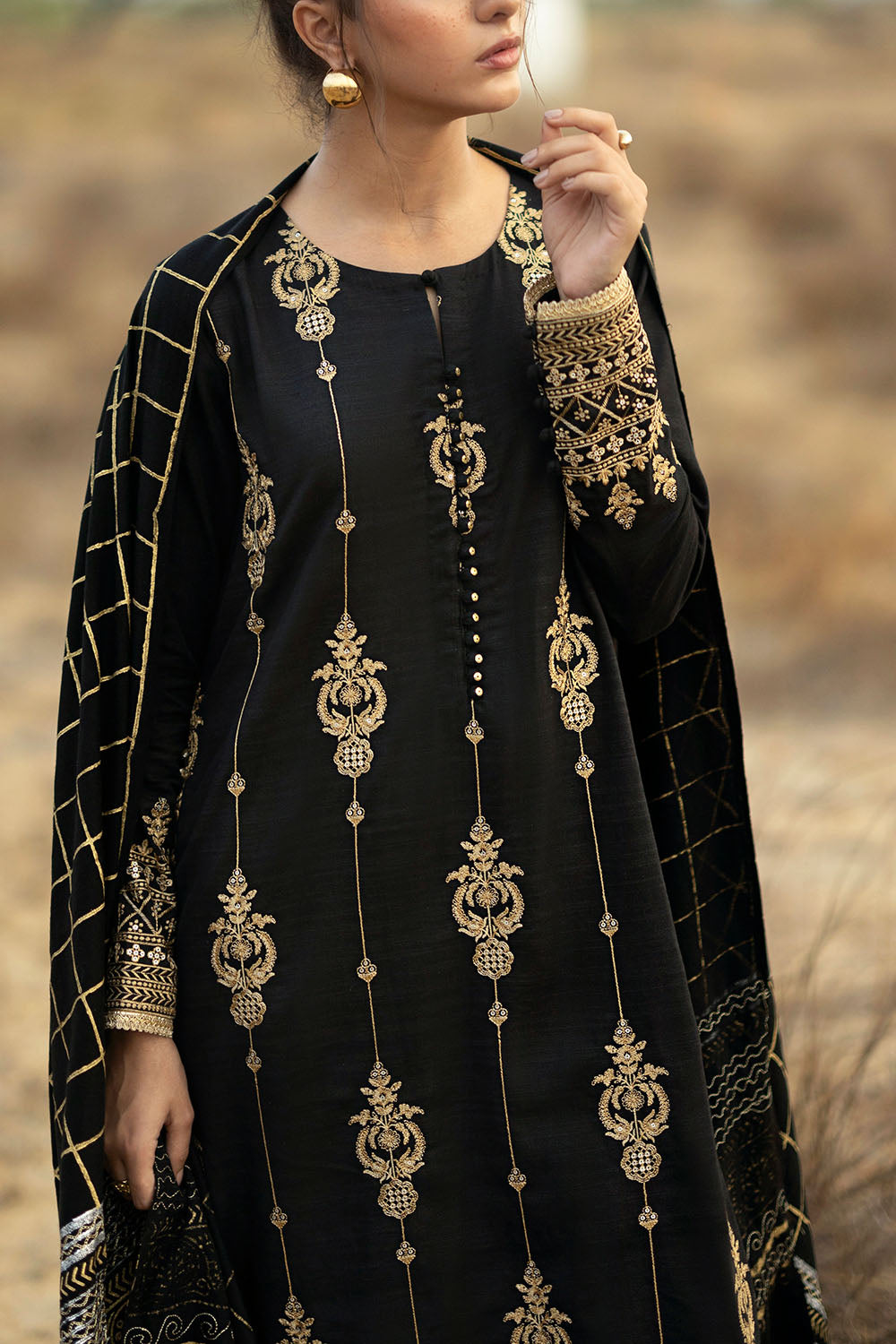 Gul Ahmad | Embroidered Khaddar Winter | AP-62031