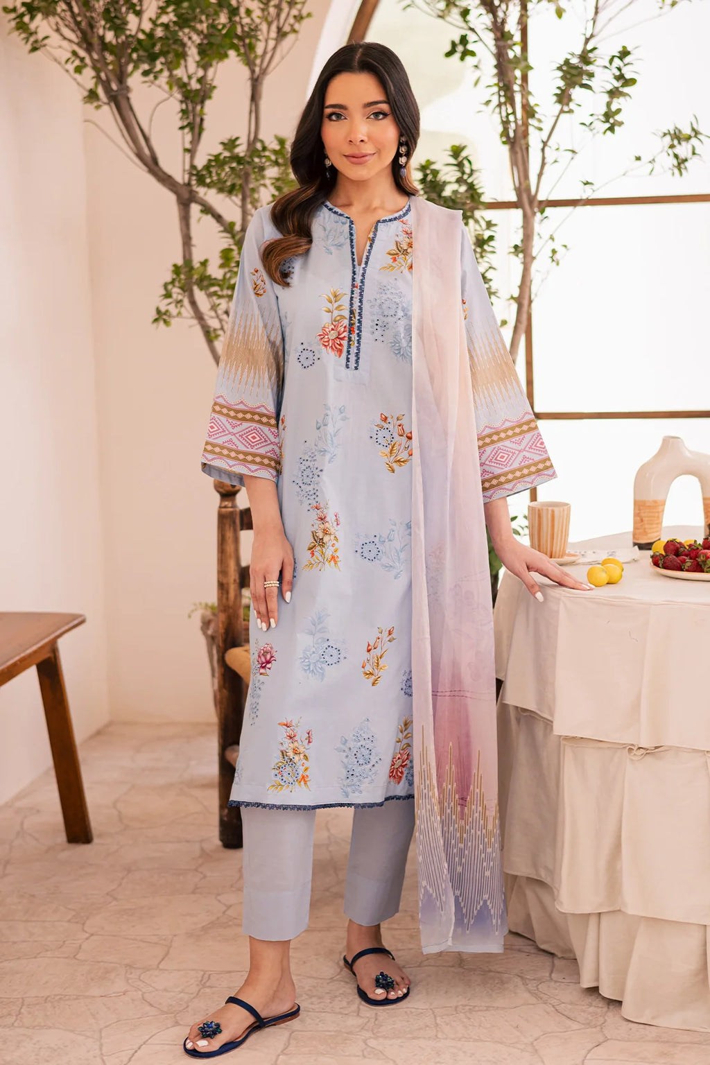 Rashid Textile | Floral Oasis Embroidered Lawn | 021