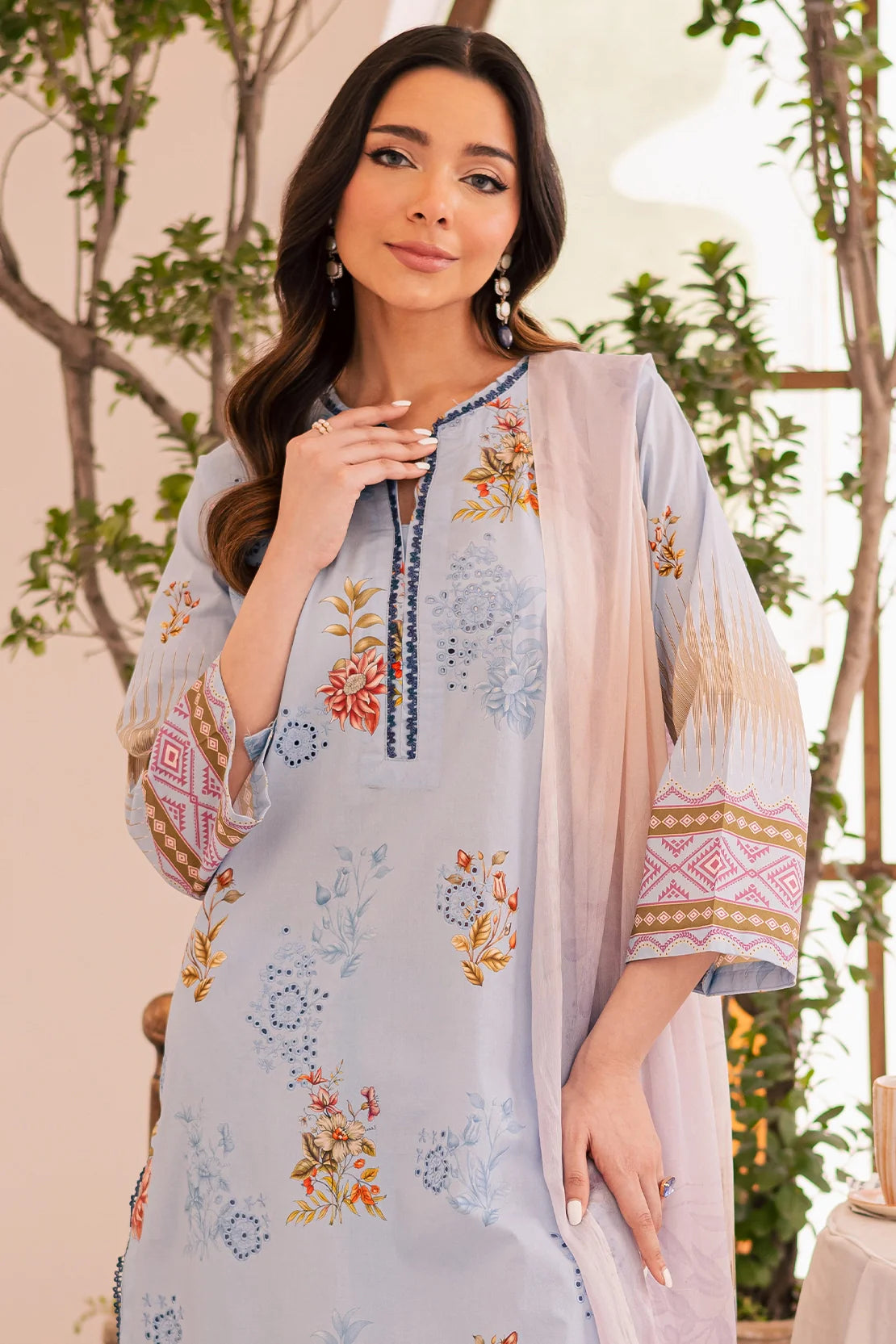Rashid Textile | Floral Oasis Embroidered Lawn | 021