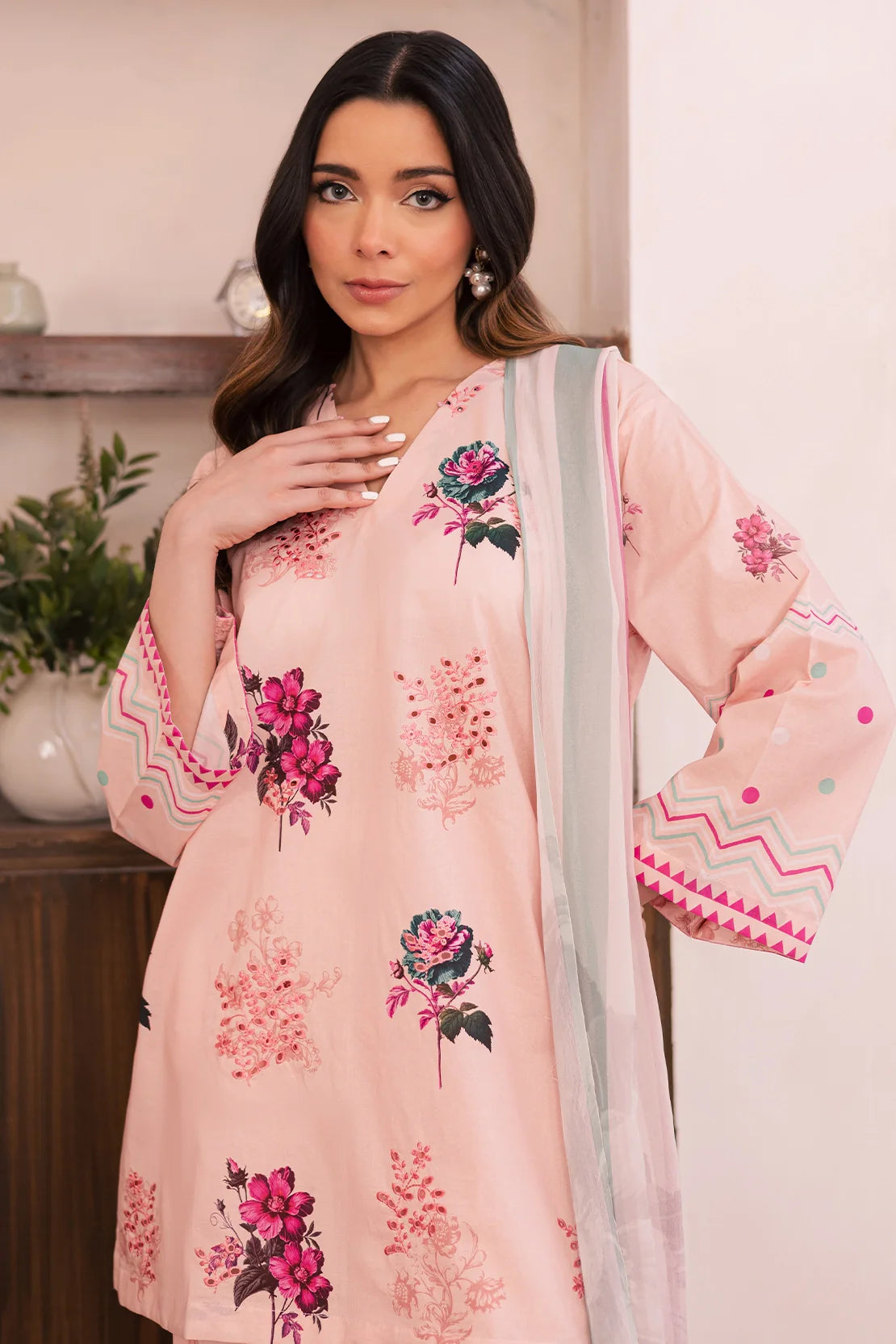 Rashid Textile | Floral Oasis Embroidered Lawn | 022