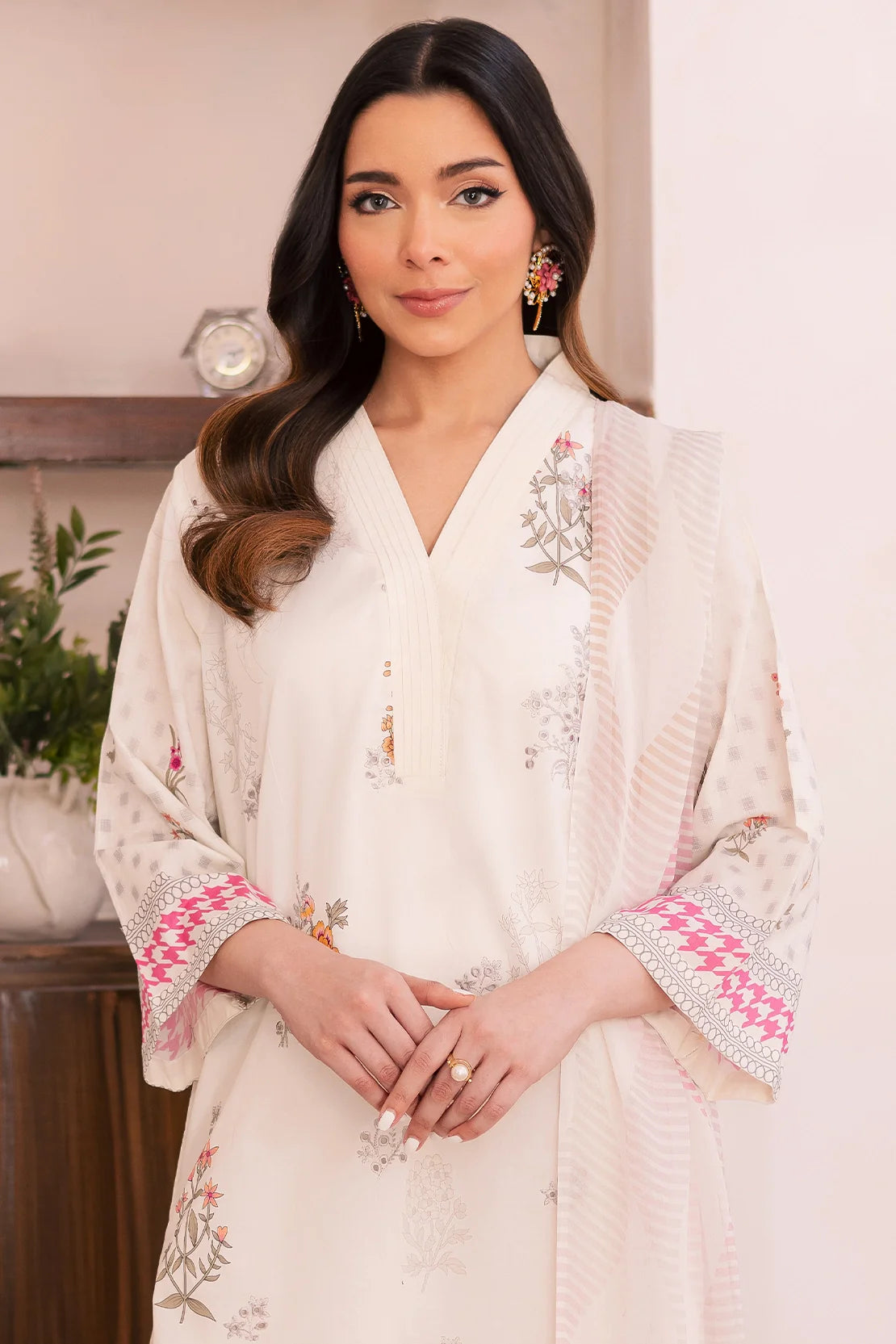 Rashid Textile | Floral Oasis Embroidered Lawn | 024