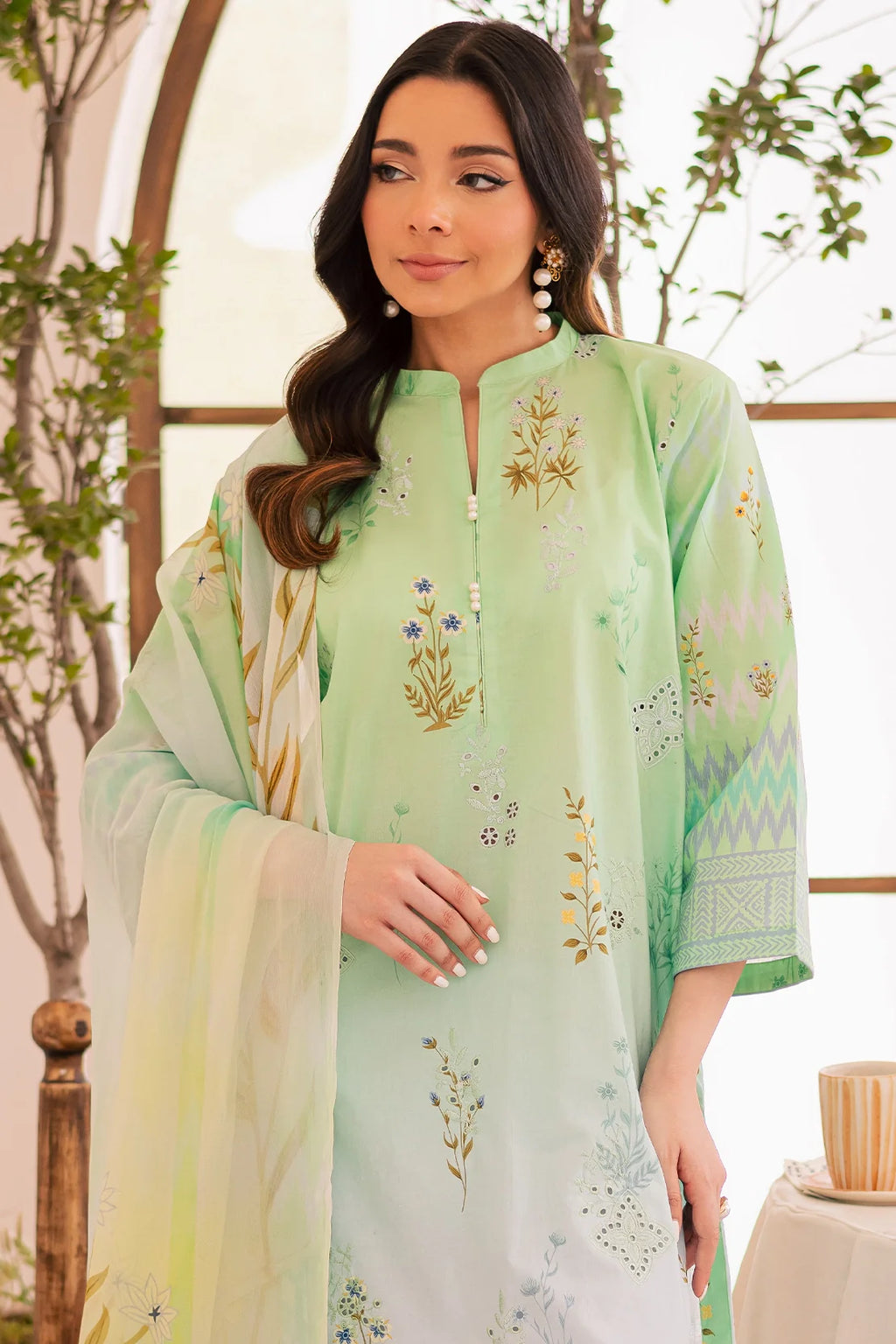 Rashid Textile | Floral Oasis Embroidered Lawn | 025