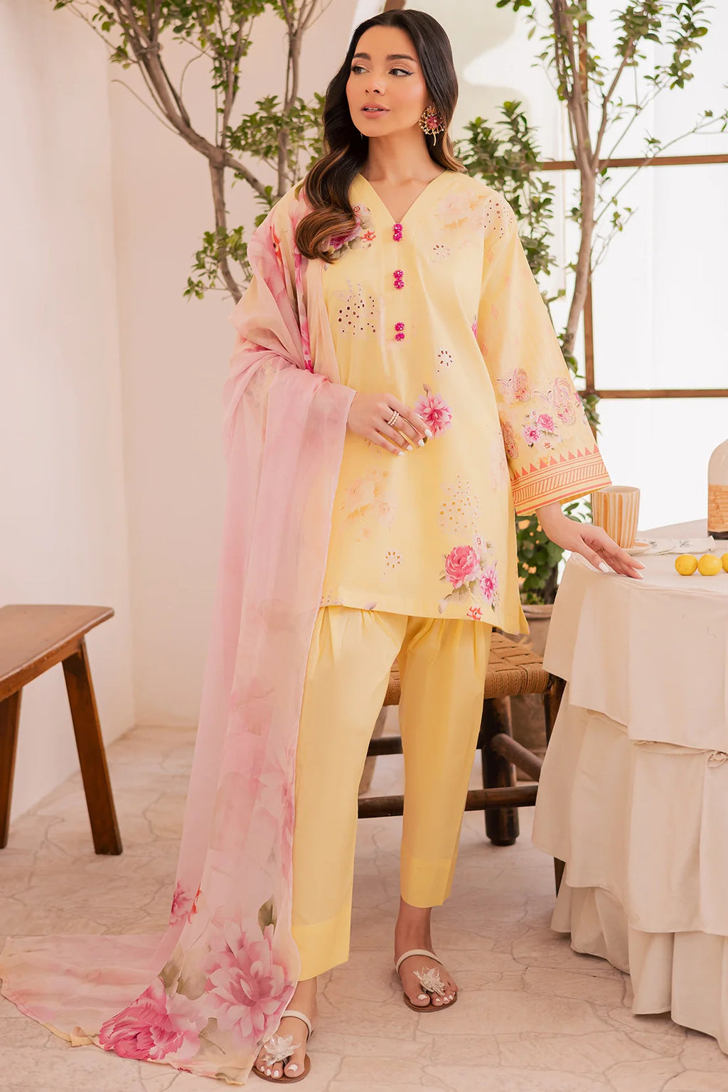 Rashid Textile | Floral Oasis Embroidered Lawn | 028