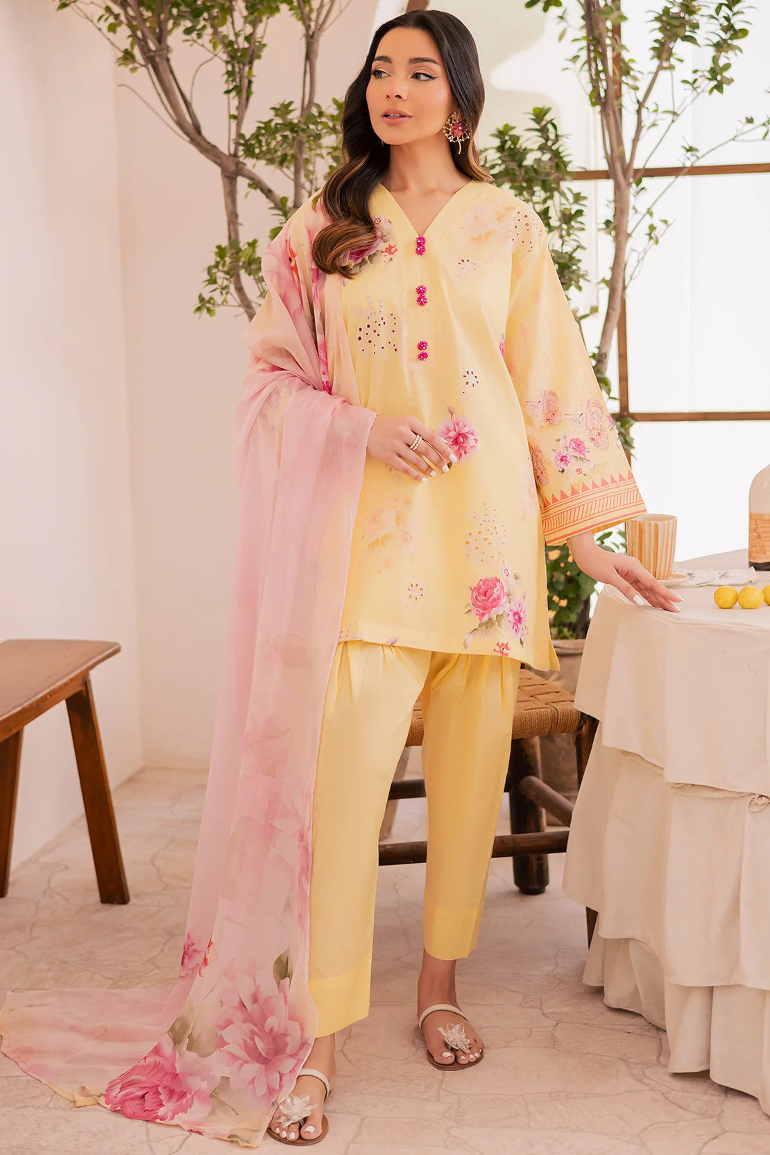 Rashid Textile | Floral Oasis Embroidered Lawn | 028