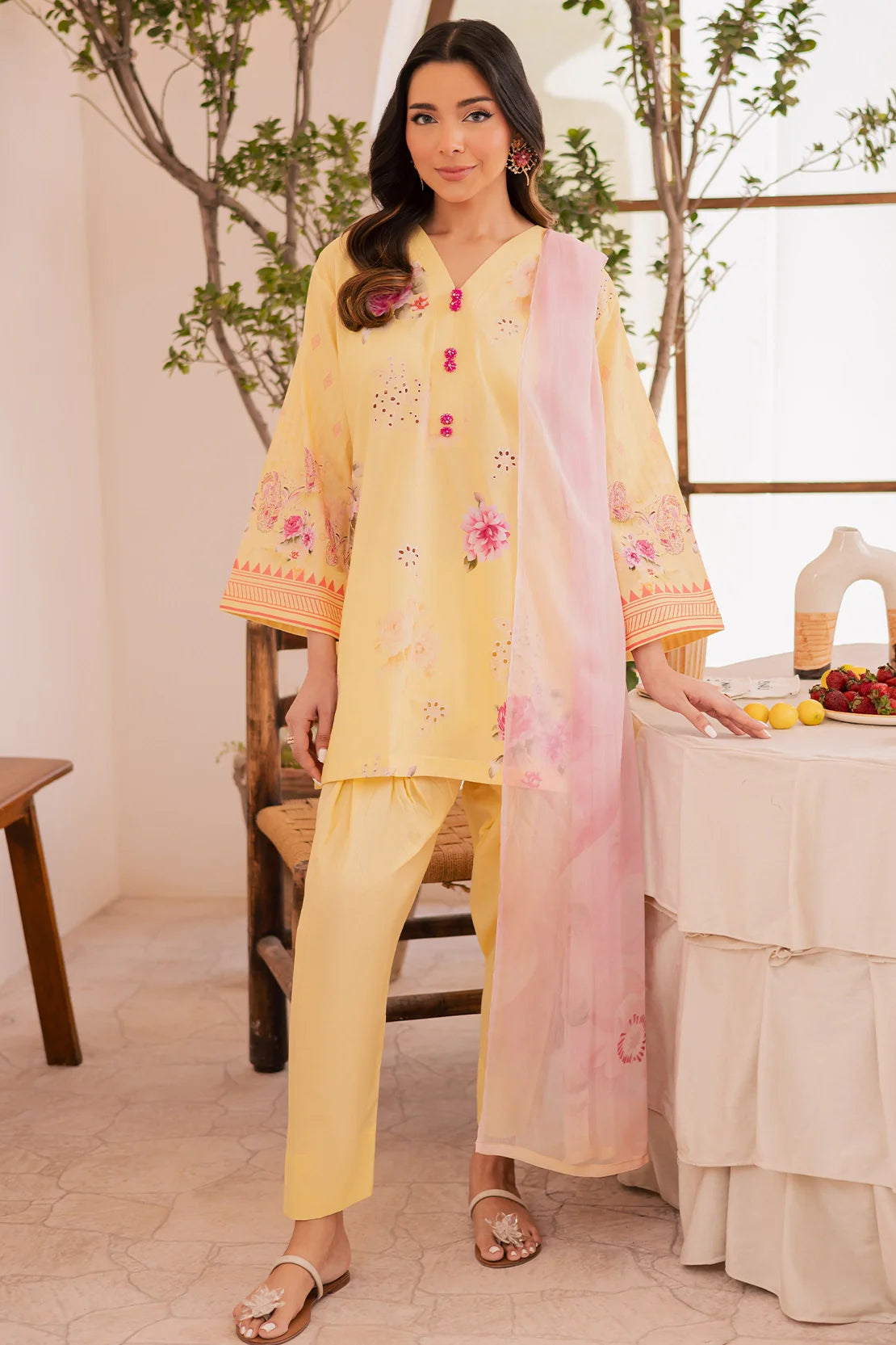 Rashid Textile | Floral Oasis Embroidered Lawn | 028