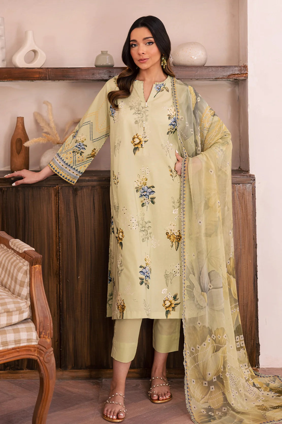 Rashid Textile | Floral Oasis Embroidered Lawn | 029