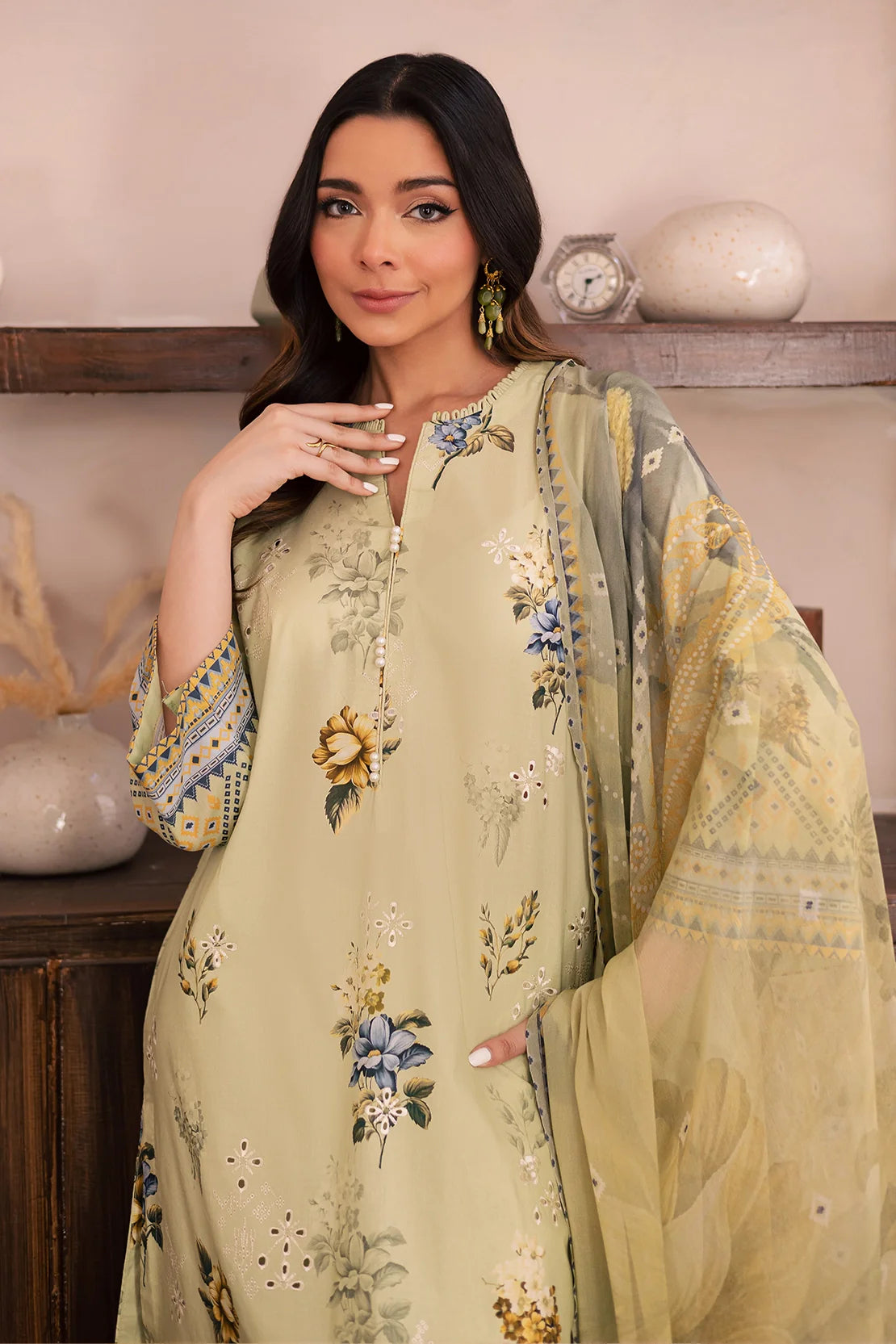 Rashid Textile | Floral Oasis Embroidered Lawn | 029
