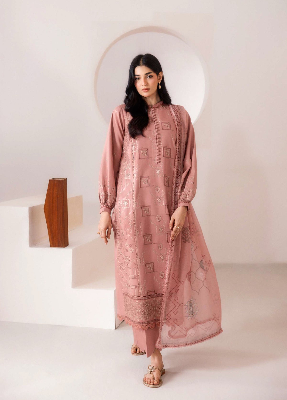 Florent | Zync Embroidered Viscose | FZ-1B