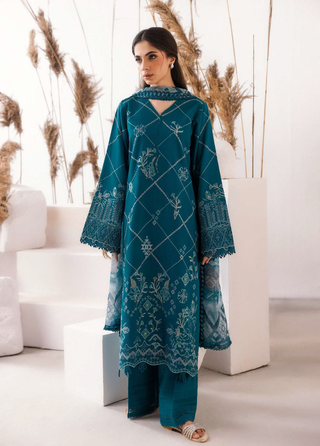 Florent | Zync Embroidered Viscose | FZ-2A
