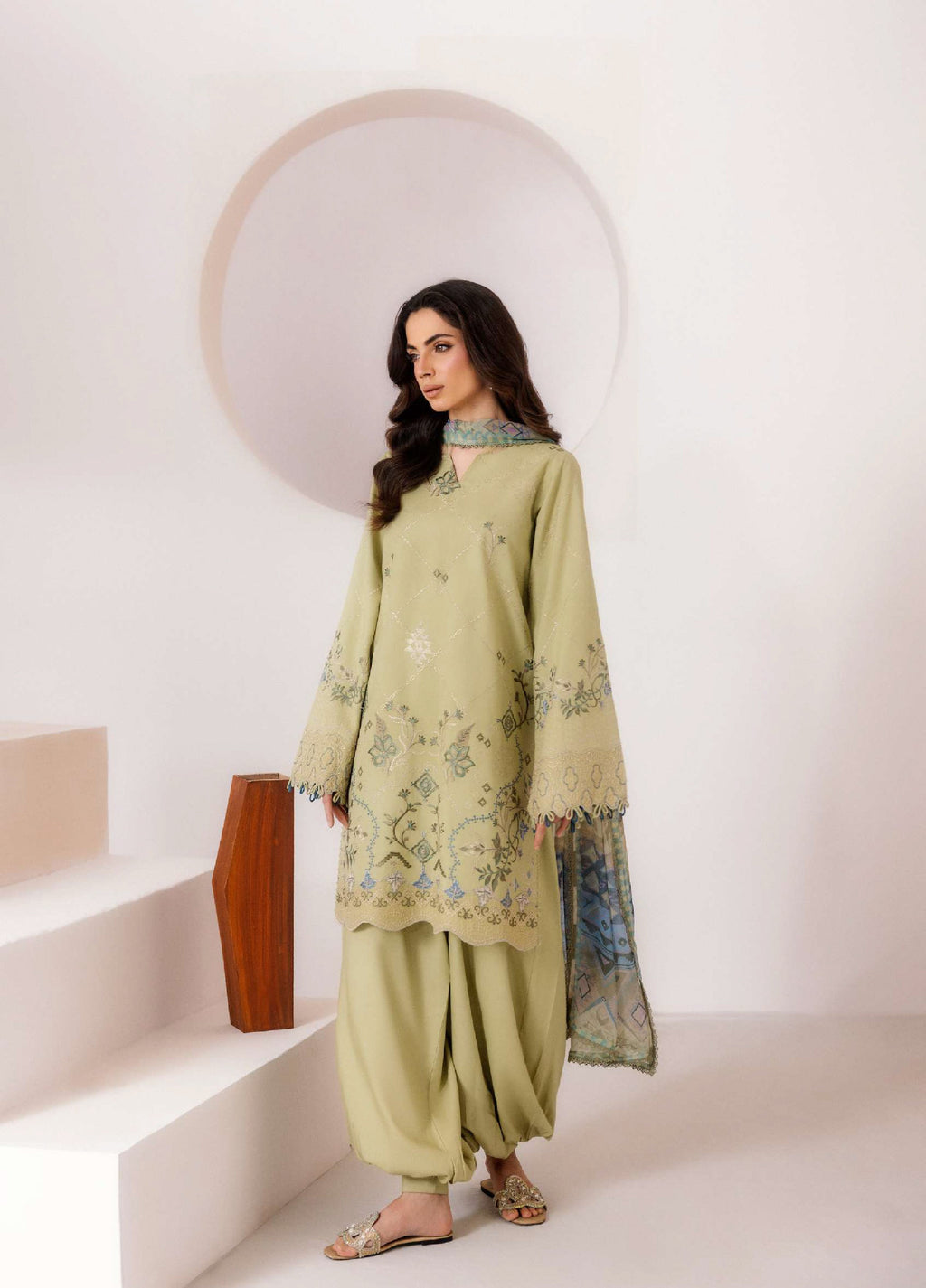 Florent | Zync Embroidered Viscose | FZ-2B