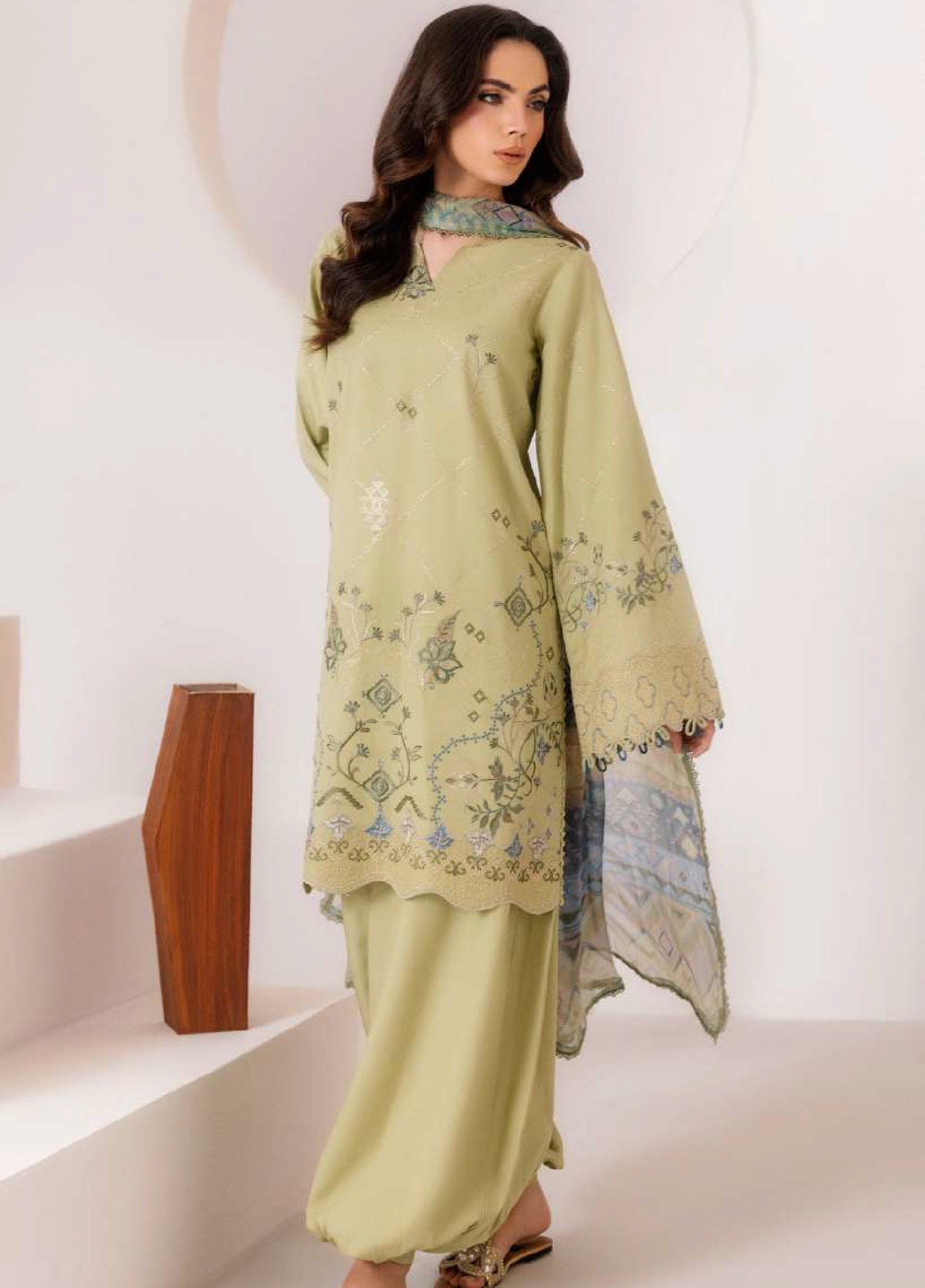 Florent | Zync Embroidered Viscose | FZ-2B