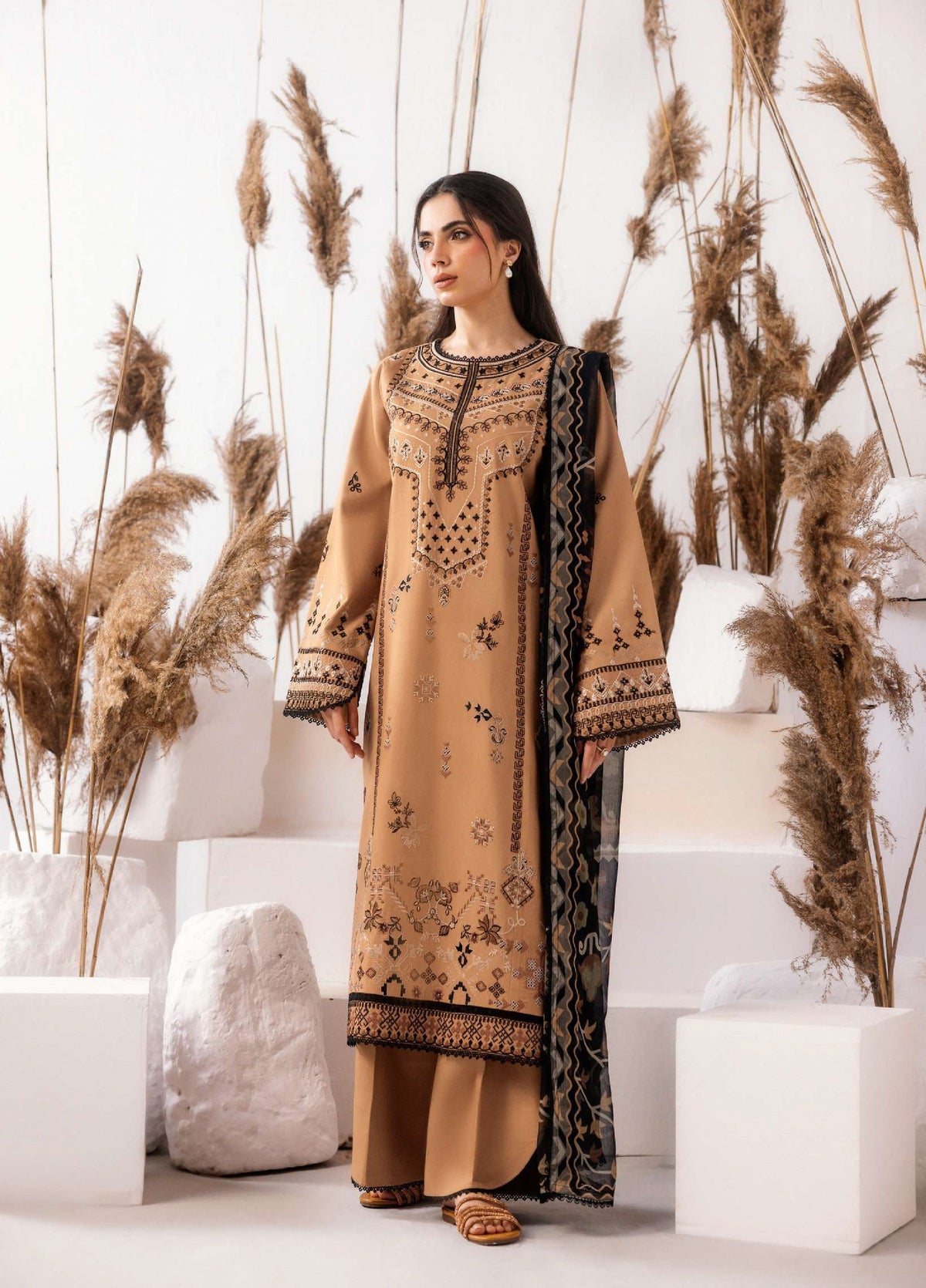Florent | Zync Embroidered Viscose | FZ-7B