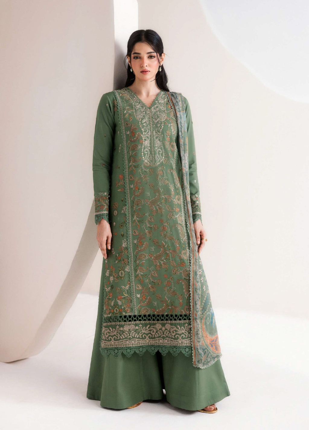 Florent | Zync Embroidered Viscose | FZ-8B