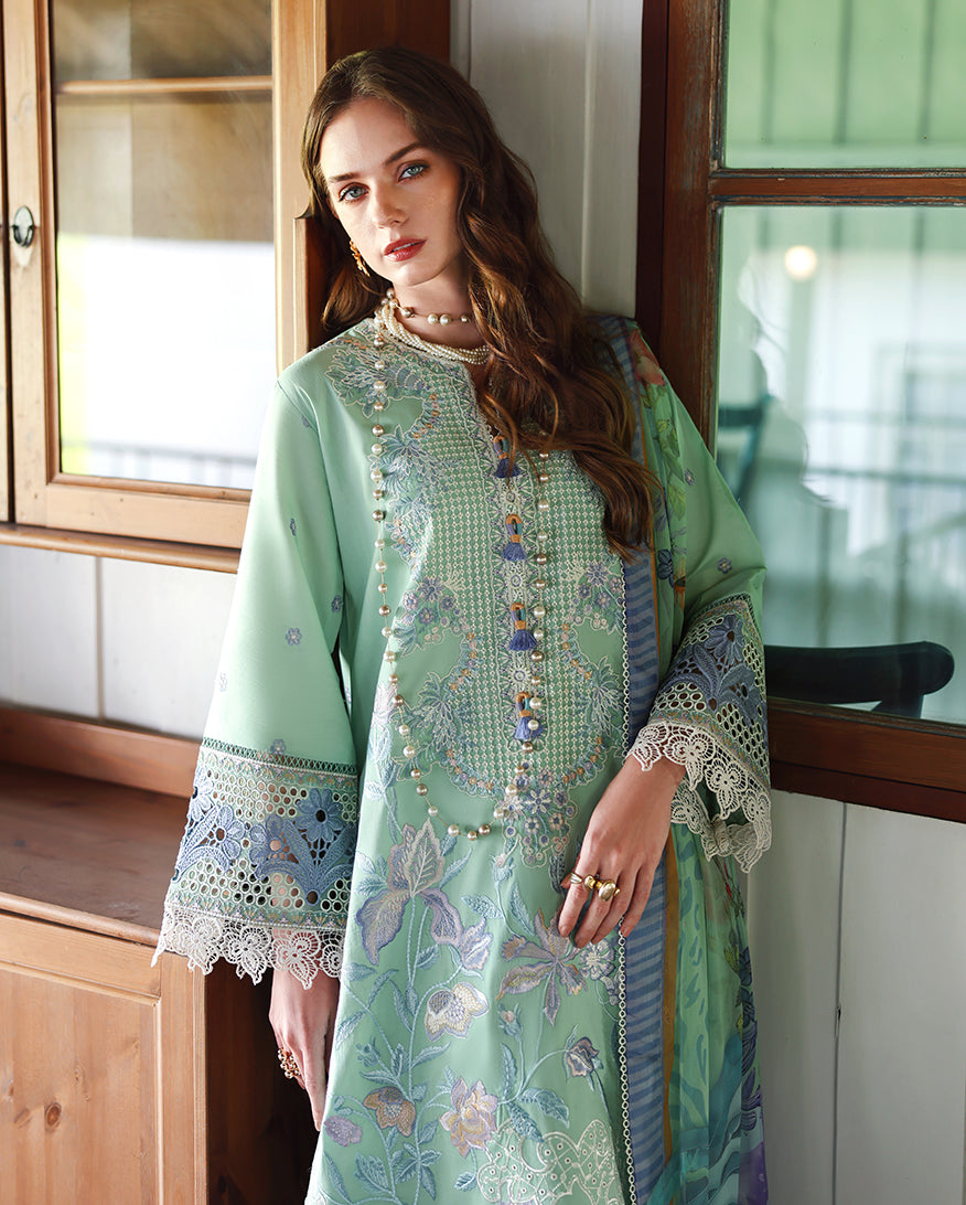 Mushq | Secret Garden - Chikankari Embroidered Lawn | Fernlore