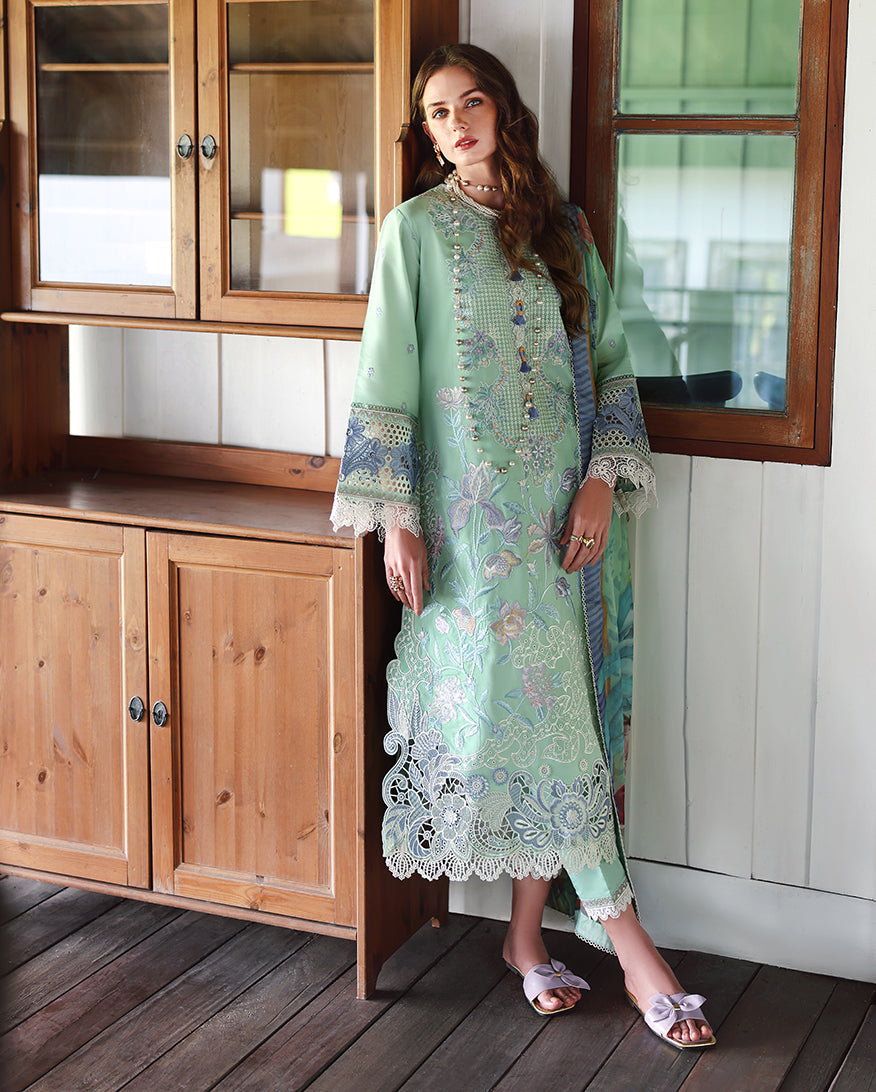 Mushq | Secret Garden - Chikankari Embroidered Lawn | Fernlore
