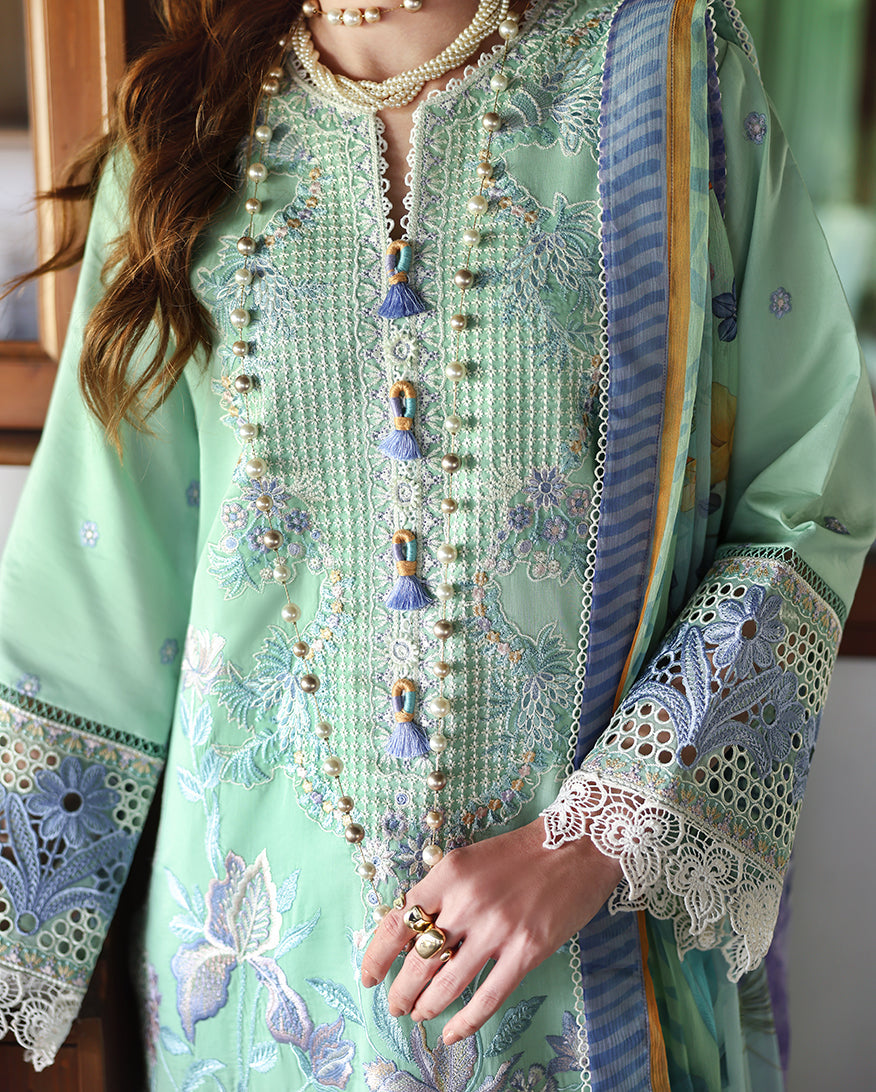 Mushq | Secret Garden - Chikankari Embroidered Lawn | Fernlore
