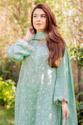 3 Piece - Embroidered Chikankari Lawn - W128