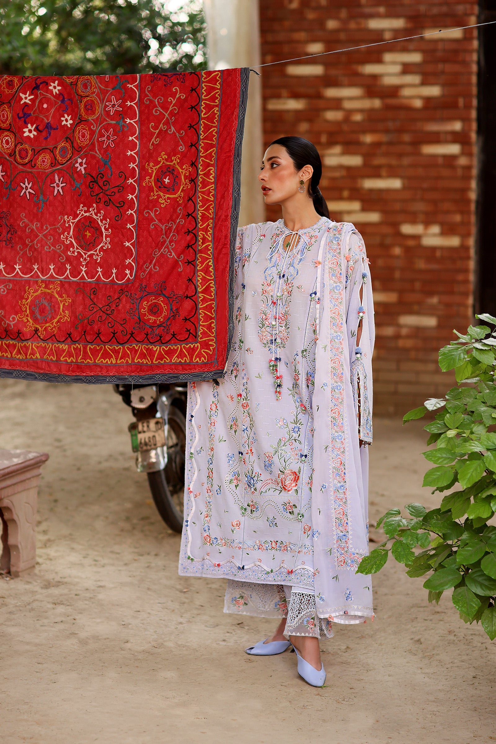 Zaha | Wildflower Festive Lawn 26 | Periwinkle Muse