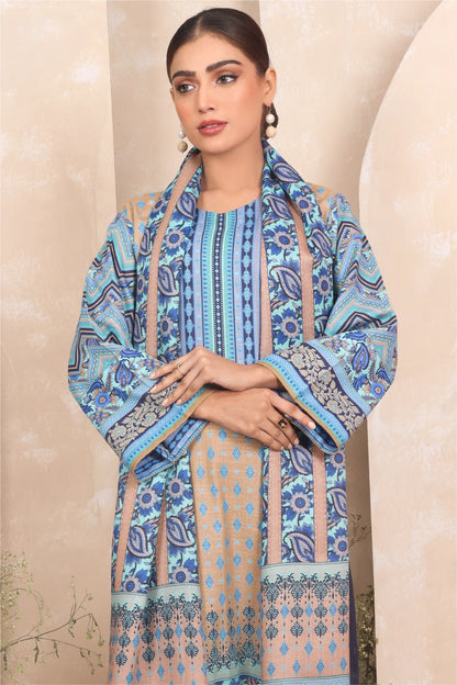 3 PIECE - PREMIUM PRINTED KHADDAR - 4047-B