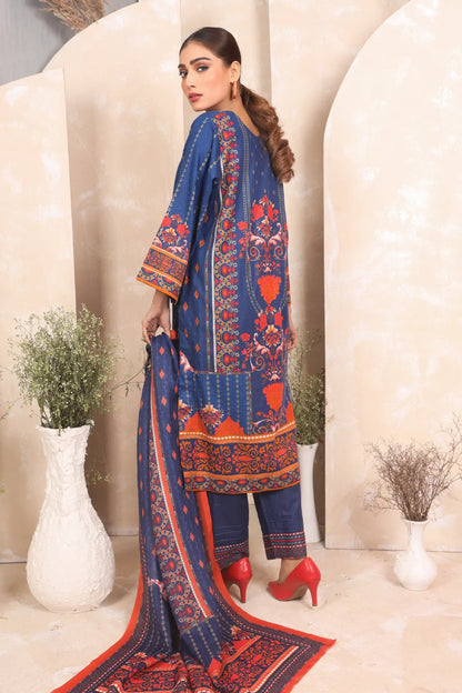 3 PIECE - PREMIUM PRINTED KHADDAR - 4048-B