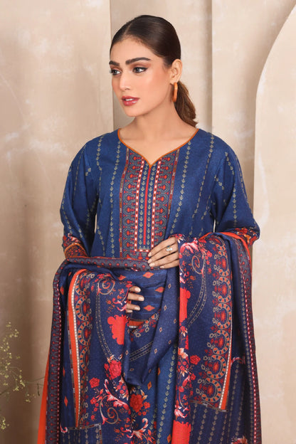 3 PIECE - PREMIUM PRINTED KHADDAR - 4048-B