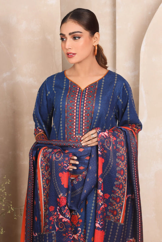 3 PIECE - PREMIUM PRINTED KHADDAR - 4048-B