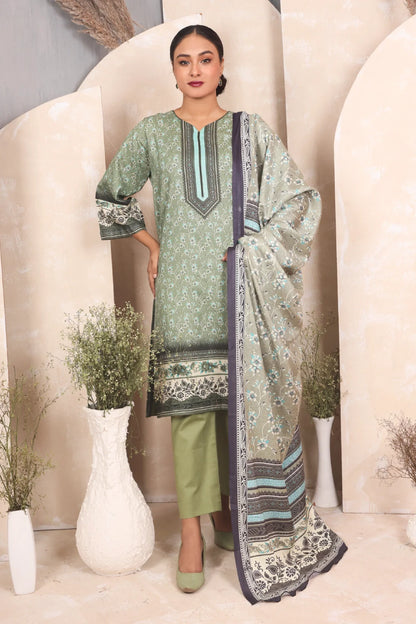 3 PIECE - PREMIUM PRINTED KHADDAR - 4049-B