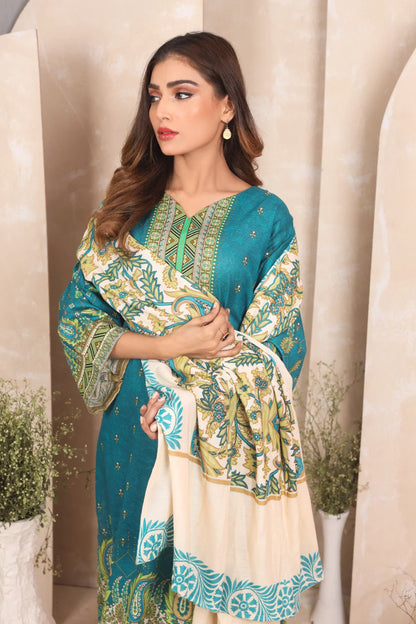 3 PIECE - PREMIUM PRINTED KHADDAR - 4041-B