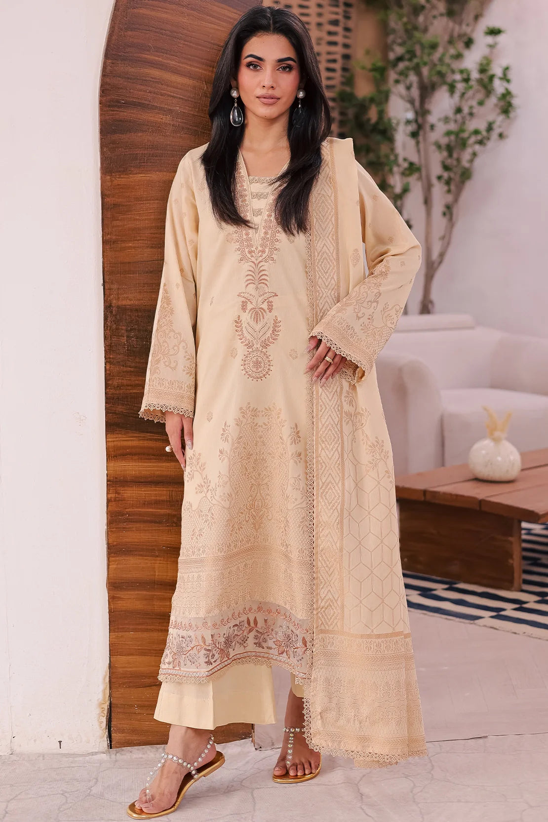 Rashid Textile | Iram Embroidered Jacquard Lawn | 459J