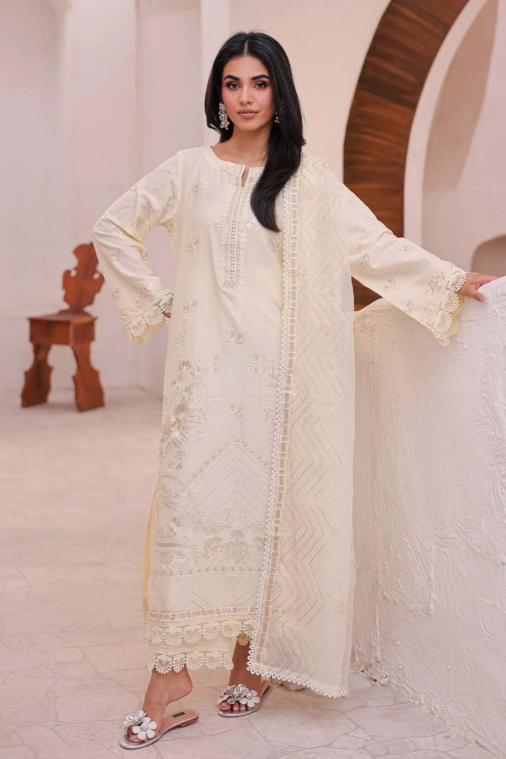 Rashid Textile | Iram Embroidered Lawn | 452N