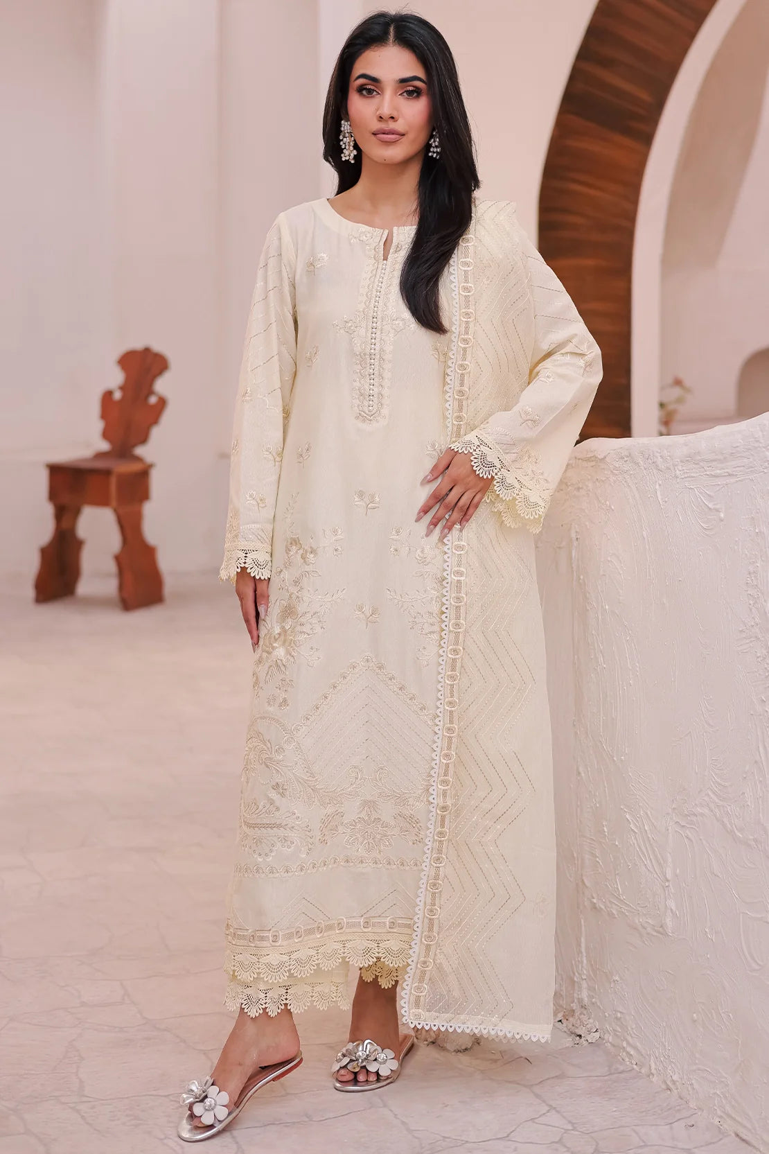 Rashid Textile | Iram Embroidered Lawn | 452N