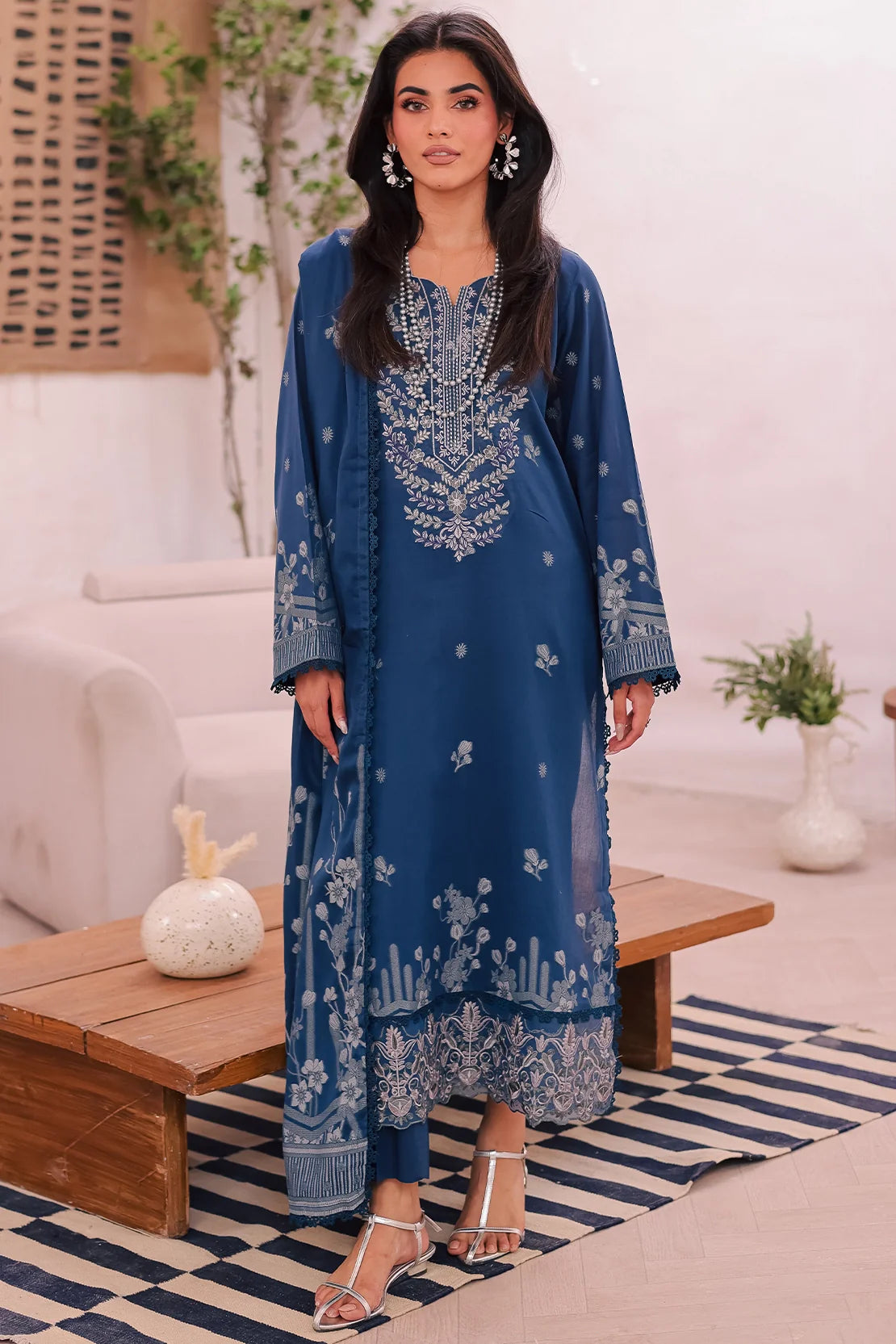 Rashid Textile | Iram Embroidered Jacquard Lawn | 456J