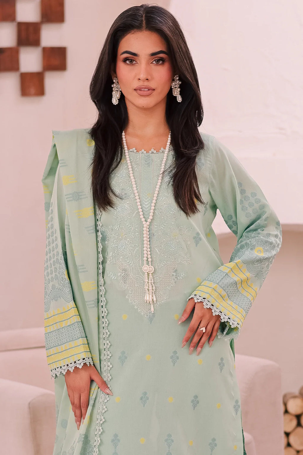 Rashid Textile | Iram Embroidered Jacquard Lawn | 457J