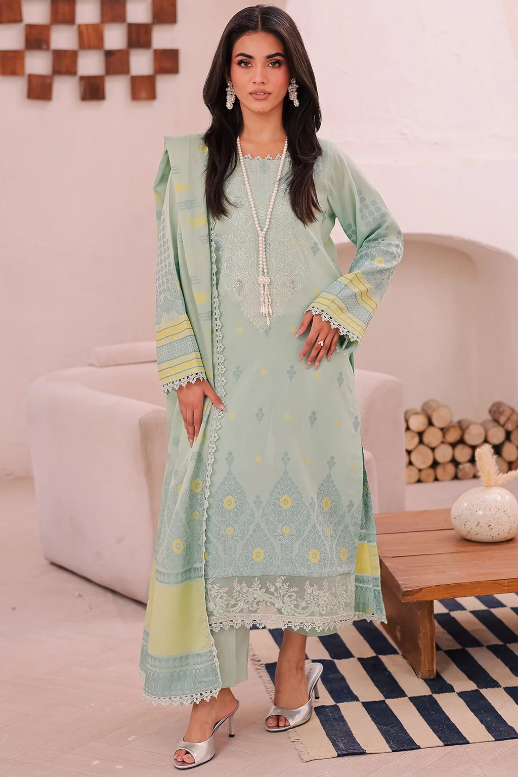 Rashid Textile | Iram Embroidered Jacquard Lawn | 457J